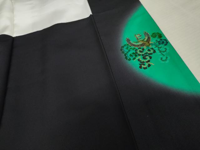 平和屋着物●前田仁仙　仁仙更紗　小紋　切嵌更紗花文　丹後ちりめん　反端付き　正絹　逸品　AABF6625cs_8