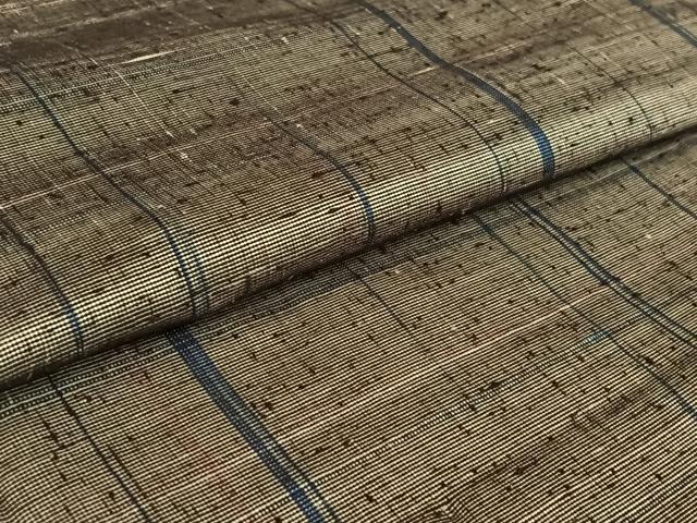 平和屋着物▽上質な紬　単衣　縞　正絹　逸品　AABF6647jh_4