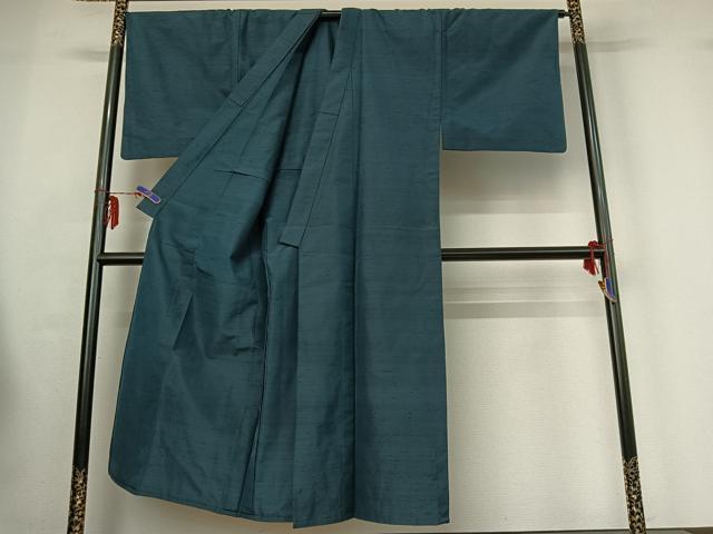 平和屋着物▽男性　紬　単衣　アンサンブル　褐返色　正絹　逸品　AABF6680jh_1
