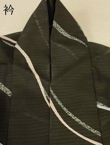 平和屋着物＊夏物　小紋　紗　よろけ縞　洗える着物　AABF6832jd_7