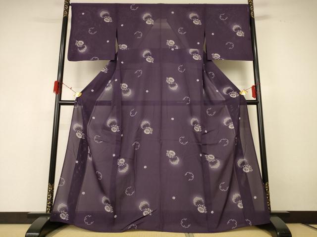 平和屋着物＊夏物　小紋　絽　萩文　正絹　逸品　AABF6825jd 平和屋着物＊夏物 小紋 絽 雪輪文 暈し染め 正絹 逸品 AABF6834jdの