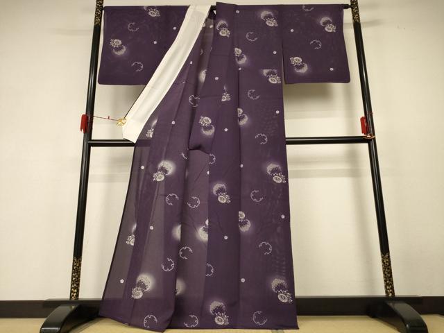 平和屋着物＊夏物　小紋　絽　草花文　正絹　逸品　AABB2520jd 平和屋着物＊夏物 小紋 絽 草花文 正絹 逸品 AABB2520jd 【公式通販】