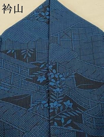 平和屋着物＊夏物　小紋　紗　草花文　洗える着物　AABF6874jd_7