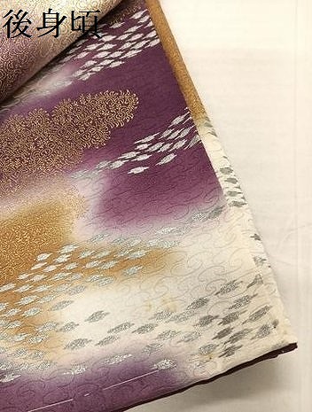 平和屋着物●上質な小紋　草花霞文　暈し染め　金銀彩　正絹　逸品　未使用　AABF6943ph_6