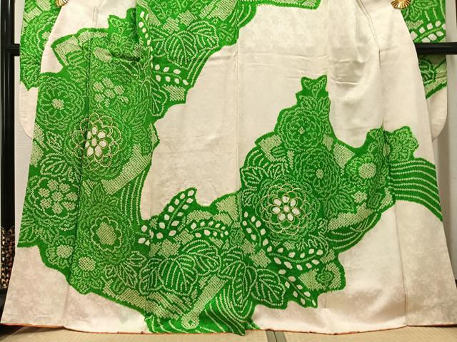 平和屋着物●豪華振袖　駒刺繍　絞り　草花文　正絹　逸品　AABF6945ph_2