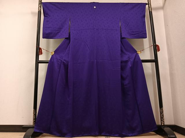 平和屋着物●上質な色無地　葡萄色　正絹　逸品　AABF6973ph_1