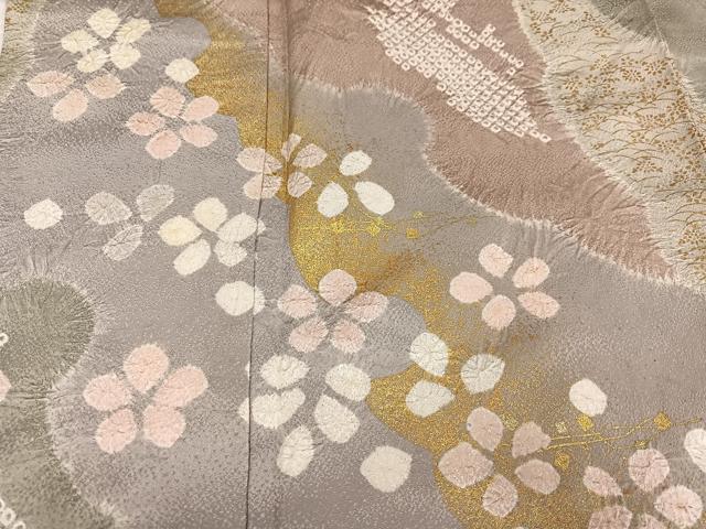 平和屋着物●訪問着　絞り　舞花文　金彩　正絹　逸品　AABF6984ph 平和屋着物○訪問着 絞り 舞花文 金彩 正絹 逸品 AABF6984ph