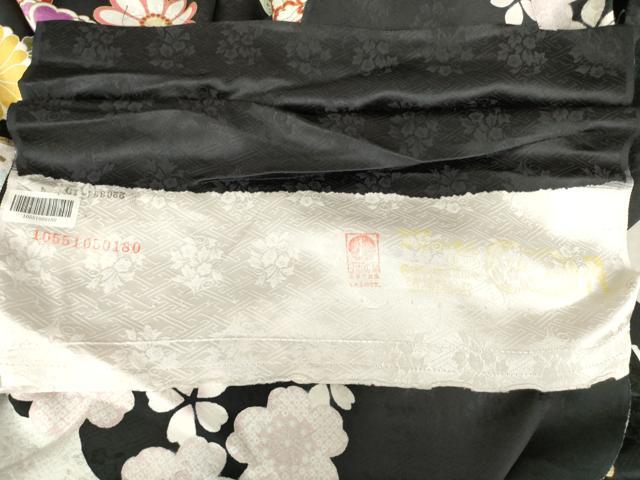 平和屋着物●豪華振袖　御所車花文　黒地　丹後ちりめん　仮絵羽　逸品　未使用　AABF7022ck_8