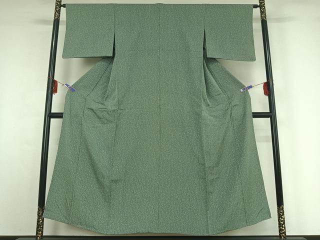 平和屋着物▽上質な小紋　単衣　花唐草文　正絹　逸品　AABF7100jh_1