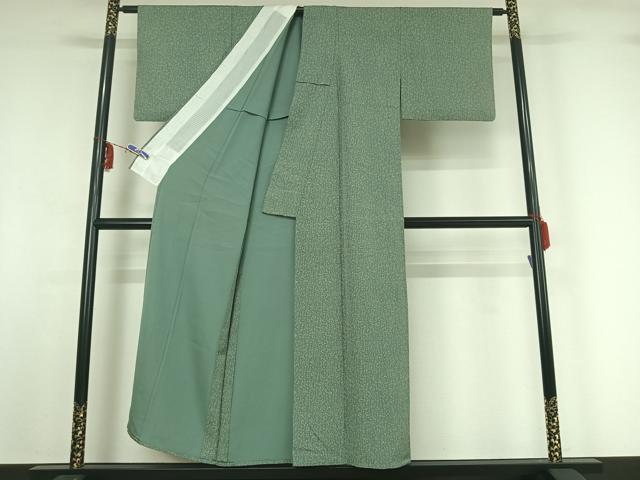 平和屋着物▽上質な小紋　単衣　花唐草文　正絹　逸品　AABF7100jh_2