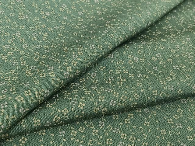 平和屋着物▽上質な小紋　単衣　花唐草文　正絹　逸品　AABF7100jh