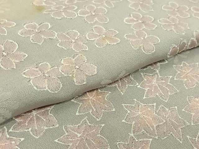 平和屋着物▽上質な小紋　単衣　地紋起こし　松竹梅文　正絹　逸品　AABF7106jh_4