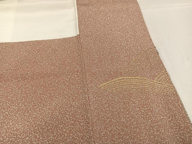 平和屋着物●訪問着　群鶴浜松枝花文　暈し染め　金彩　正絹　逸品　AABF8122ph_6