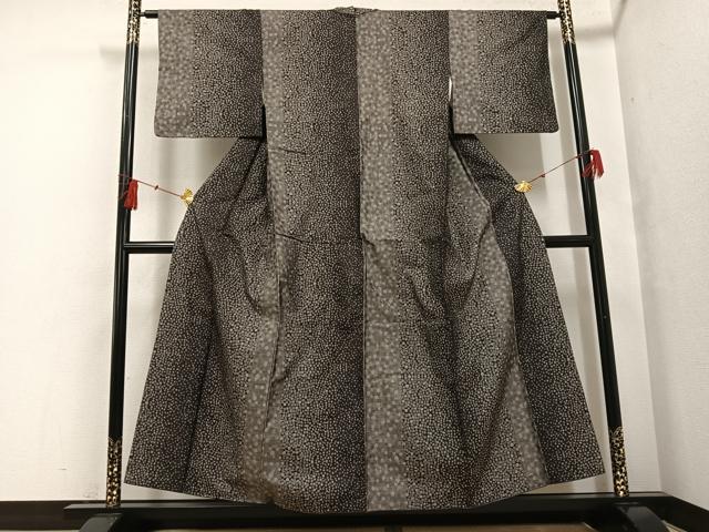 平和屋着物●本場大島紬　カタス9マルキ　間道　正絹　逸品　AABF8128ph_1
