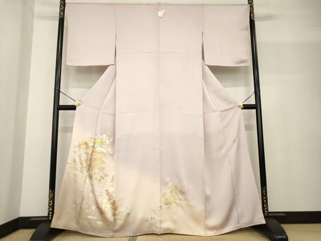 平和屋着物●金彩友禅　卓越技能者・名工・和田光正　色留袖　風景文　金銀彩　正絹　逸品　未使用　AABF8163ck 平和屋着物○金彩友禅 卓越技能者・名工・和田光正 色留袖 風景文 金銀