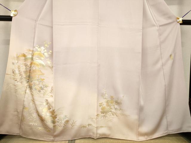 平和屋着物●金彩友禅　卓越技能者・名工・和田光正　色留袖　風景文　金銀彩　正絹　逸品　未使用　AABF8163ck 平和屋着物○金彩友禅 卓越技能者・名工・和田光正 色留袖 風景文 金銀