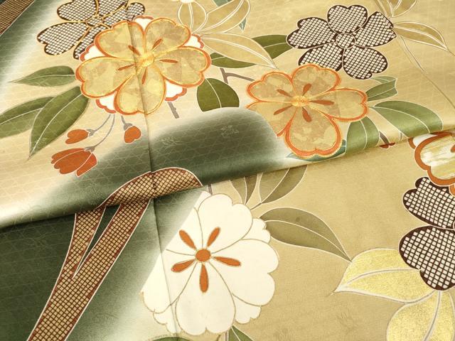 平和屋着物●豪華振袖　駒刺繍　流水花文　金彩　正絹　逸品　AABF8199ck_4