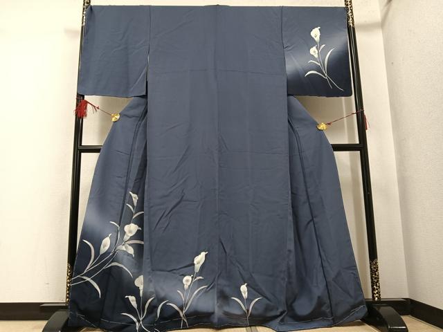 平和屋着物●訪問着　草花文　カラー　暈し染め　正絹　逸品　未使用　AABF8747ph