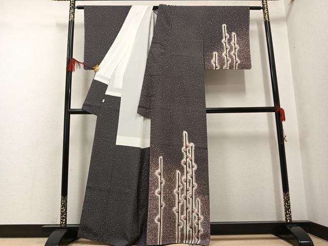 平和屋着物●人間国宝 森口華弘愛弟子　薪糊作家　坂井修　訪問着　枝花文　小田急百貨店扱い　正絹　逸品　未使用　AABF8773ph_1
