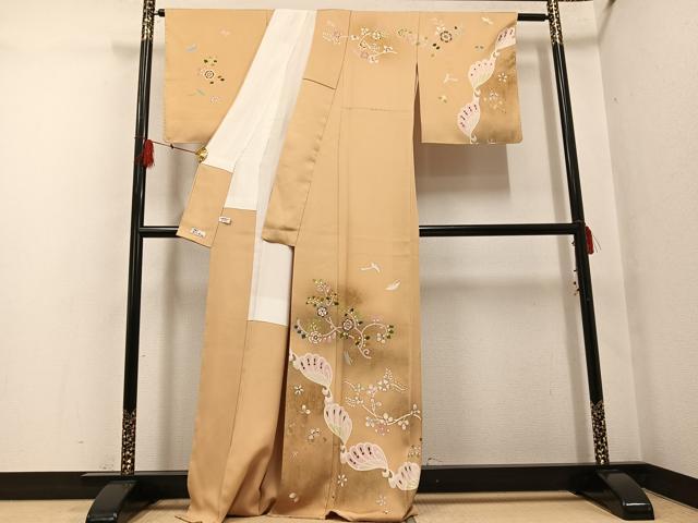 平和屋着物●本加賀友禅作家　北村比呂志　花鳥唐草文　金彩　訪問着　正絹　逸品　未使用　AABF8775ph_1