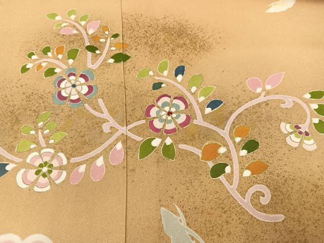 平和屋着物●本加賀友禅作家　北村比呂志　花鳥唐草文　金彩　訪問着　正絹　逸品　未使用　AABF8775ph_3