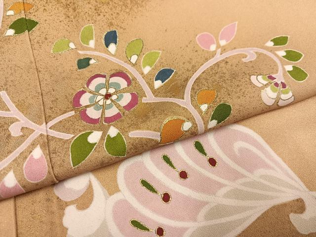 平和屋着物●本加賀友禅作家　北村比呂志　花鳥唐草文　金彩　訪問着　正絹　逸品　未使用　AABF8775ph_4