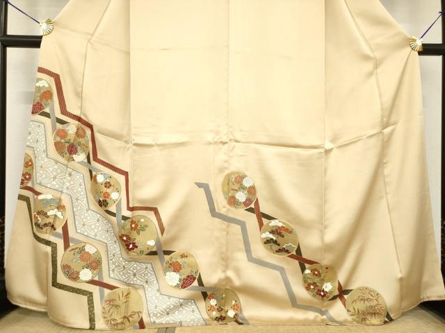 平和屋着物●豪華色留袖　駒刺繍　花丸文　正絹　逸品　AABF8969ck 平和屋着物○豪華色留袖 駒刺繍 花丸文 正絹 逸品 AABF8969ckの通販は
