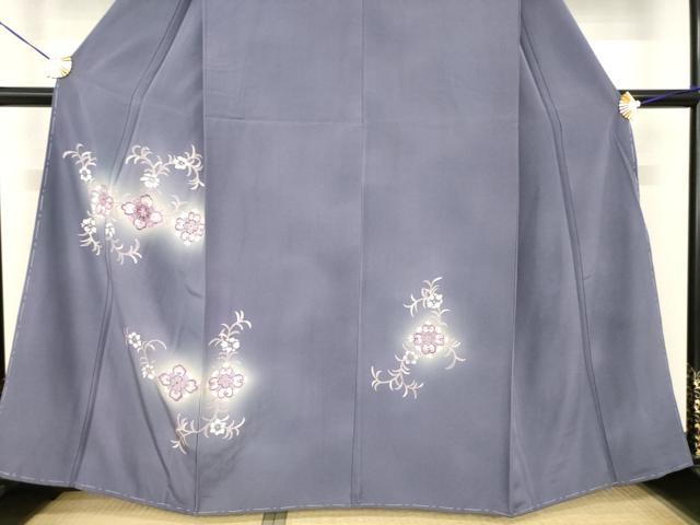 平和屋着物●訪問着　刺繍　舞花文　暈し染め　金彩　正絹　逸品　AABF9019ck_2