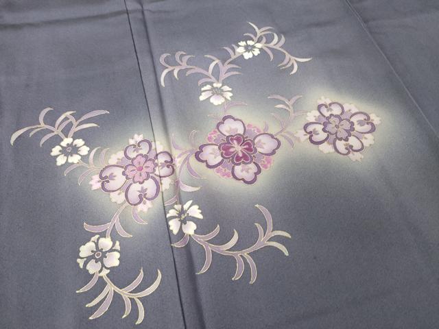 平和屋着物●訪問着　刺繍　舞花文　暈し染め　金彩　正絹　逸品　AABF9019ck_3