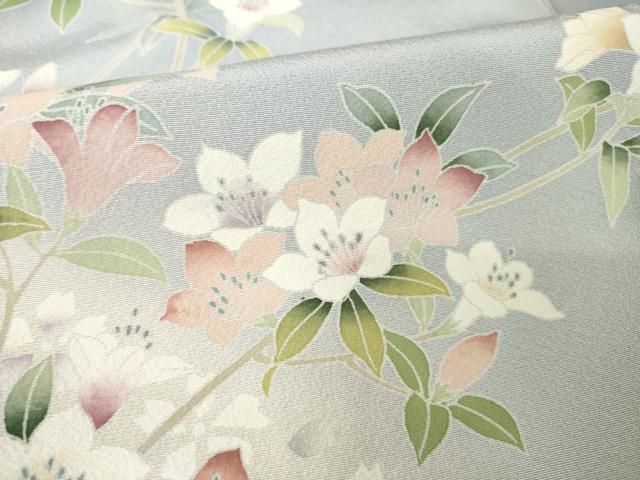 平和屋着物●訪問着　友禅　作家物　枝花文　暈し染め　正絹　逸品　AABF9029ck_6