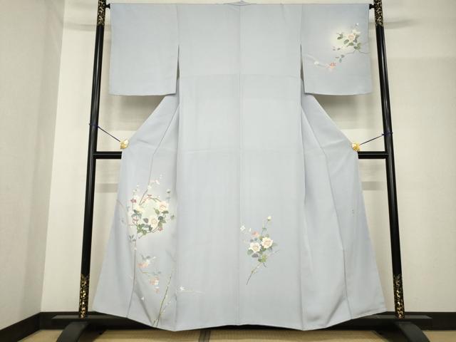 平和屋着物●訪問着　友禅　作家物　枝花丸文　正絹　逸品　未使用　AABF9033ck