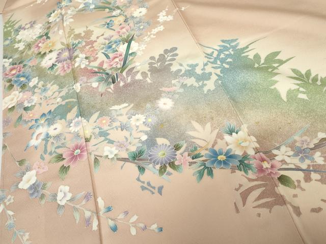 平和屋着物□訪問着 宝尽くし花文 暈し染め 金彩 正絹 逸品 未使用