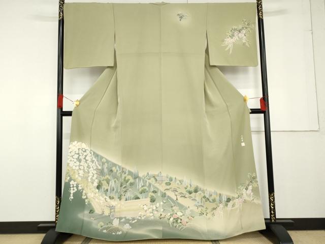 平和屋着物●訪問着　友禅　作家物　醍醐寺　暈し染め　正絹　逸品　AABF9116cs