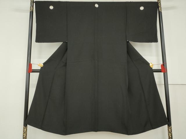 平和屋着物●男性　黒紋付　正絹　逸品　AABF9150cs 20,306円