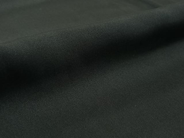 平和屋着物▽男性　黒紋付　単衣　羽織セット　暗黒色　正絹　逸品　AABF9170jh_4