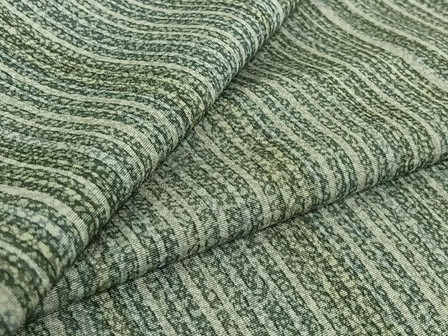 平和屋着物▽上質な小紋　単衣　縞　正絹　逸品　AABF9224jh