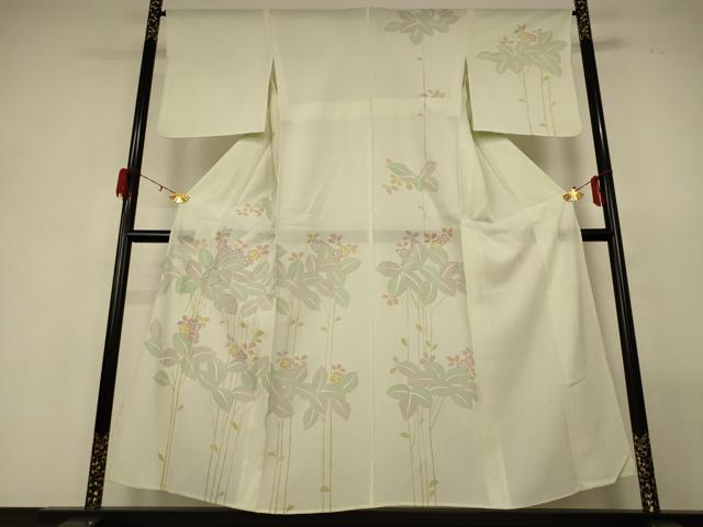 平和屋着物＊夏物　訪問着　絽　草花文　洗える着物　AABF9410jd