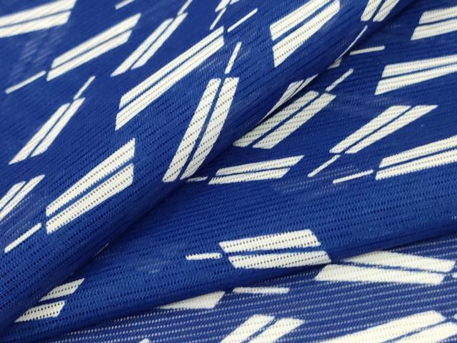 平和屋着物＊夏物　小紋　絽　扇づくし　洗える着物　AABF9412jd