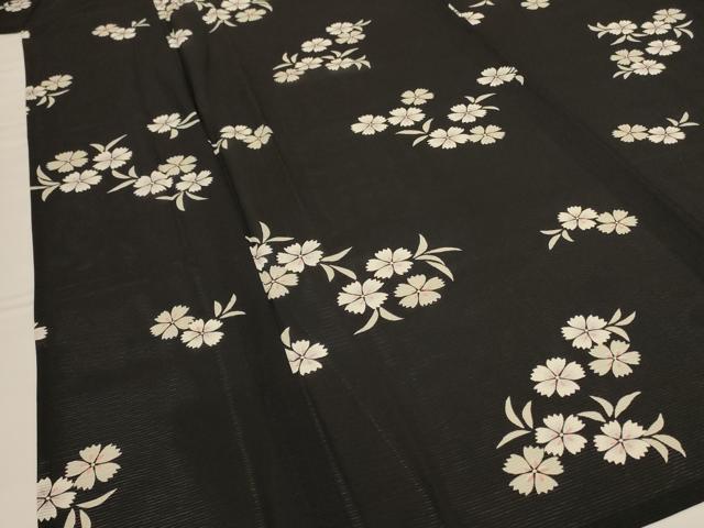 平和屋着物＊夏物　小紋　絽　舞花文　正絹　逸品　AABF9428jd_3