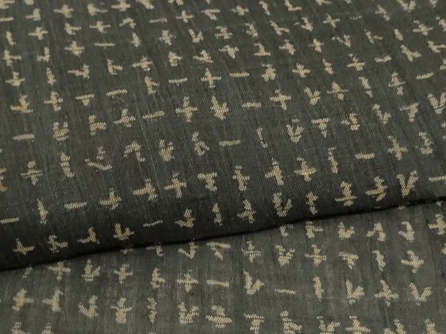 平和屋着物＊夏物　小千谷ちぢみ　幾何学花文　麻　逸品　AABH3937jd 平和屋着物＊夏物 小千谷ちぢみ 幾何学花文 麻 逸品 AABH3937jd