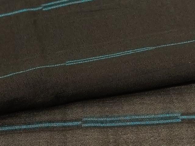 平和屋着物＊夏物　小紋　紗　横縞　正絹　逸品　AABF9444jd_4