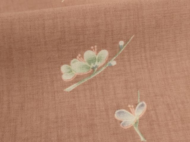 平和屋着物＊夏物　小紋　紗　舞花文　洗える着物　AABF9508jd_5
