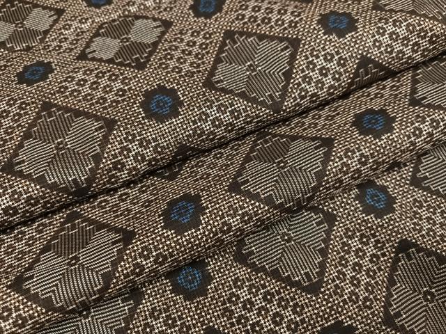 平和屋着物●希少　本場大島紬　龍郷絣　本場大島紬　正絹　逸品　AABF9585ph