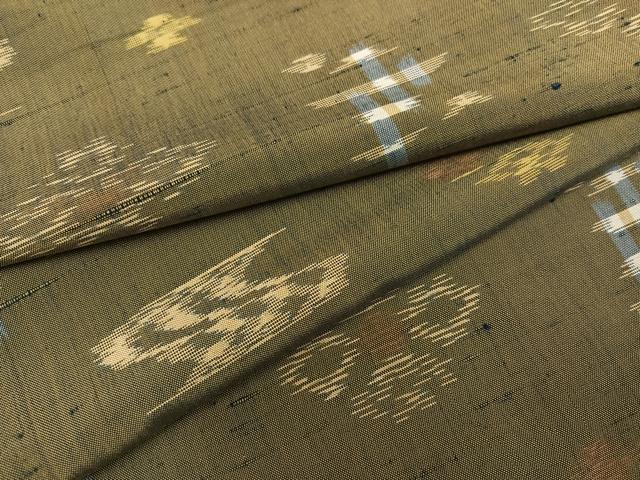 平和屋着物●本場琉球絣　紬　正絹　逸品　AABF9593ph