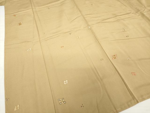 平和屋着物●上質な小紋　総刺繍　唐花舞　特殊堅牢染　手縫工芸　金糸　正絹　逸品　未使用　AABF9649ck_3
