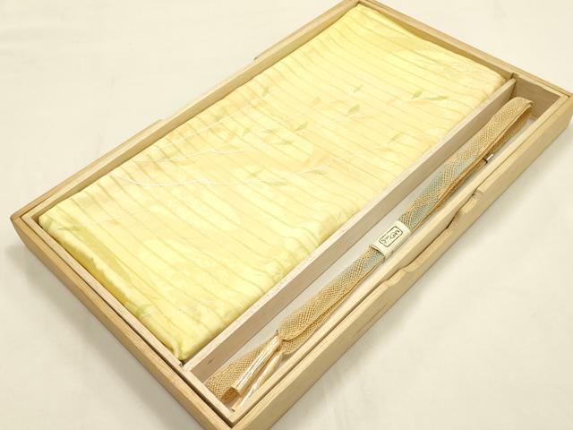 平和屋本店＊夏物　和装小物　帯締め・帯揚げセット　平組　レース組　垂れ葉文　逸品　未使用　AABF9950ay