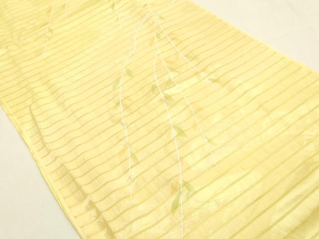 平和屋本店＊夏物　和装小物　帯締め・帯揚げセット　平組　レース組　垂れ葉文　逸品　未使用　AABF9950ay