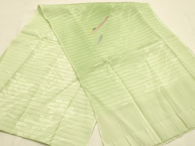 平和屋本店＊夏物　和装小物　帯締め・帯揚げセット　平組　レース組　枝葉文　暈し染め　金糸　逸品　未使用　AABF9952ay