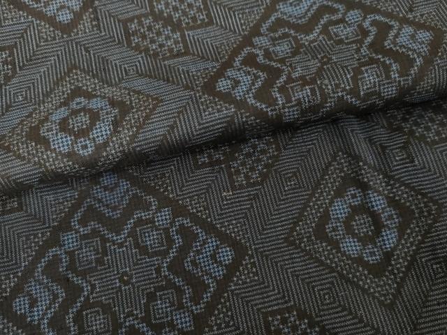 平和屋着物●本場大島紬　龍郷絣　正絹　逸品　AABG0325cs_4