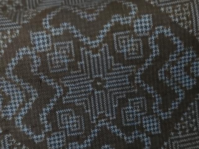 平和屋着物●本場大島紬　龍郷絣　正絹　逸品　AABG0325cs_5